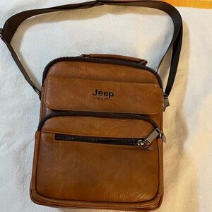 JEEP BULUO Men's Leather Crossbody Bag